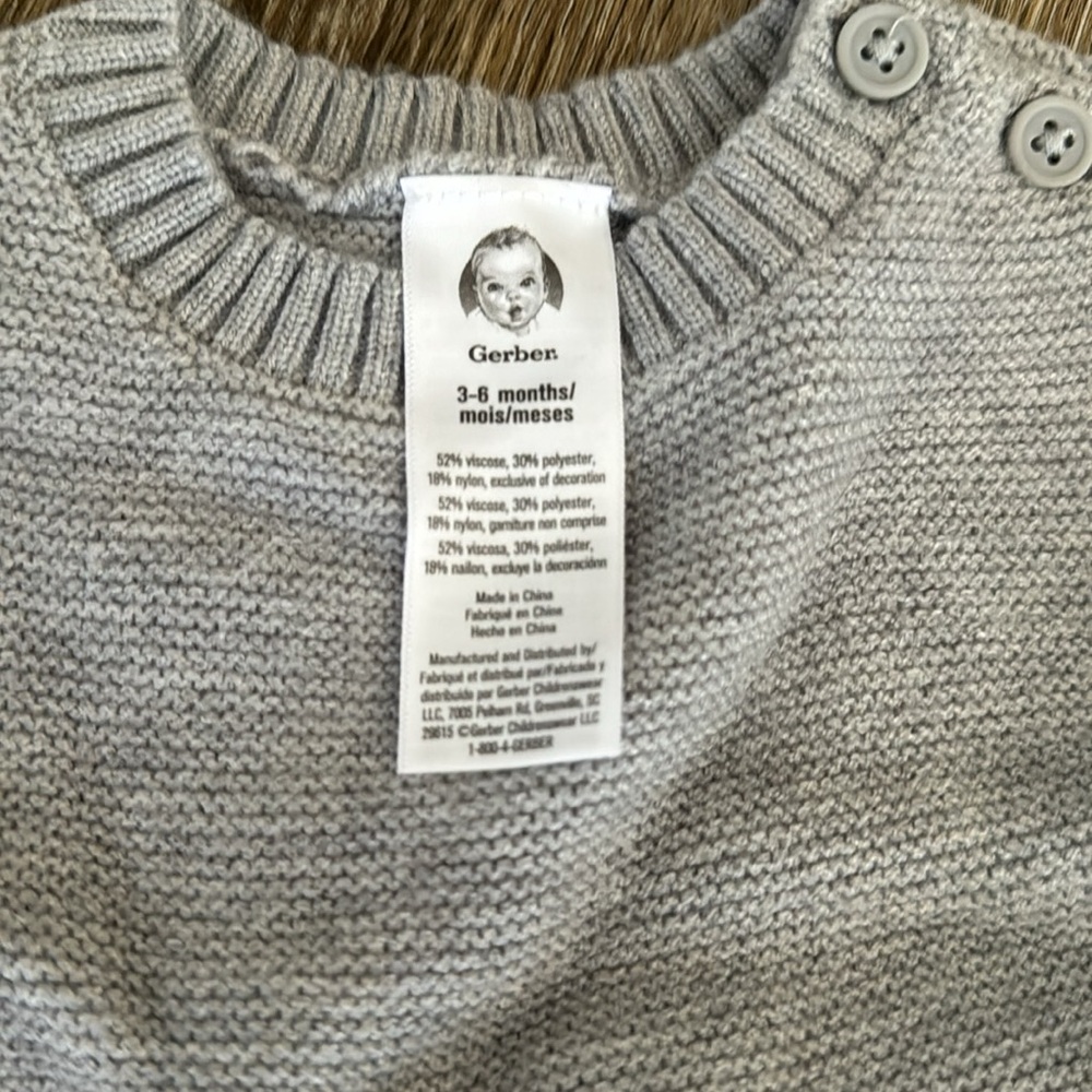 Gerber Baby Boys Sweater Knit Romper Jumpsuit - Picture 6 of 8